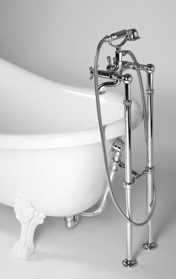 RETRO wolnostojąca wanna 157x76,5x73cm, biała, nogi białe