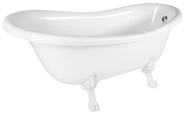 RETRO wolnostojąca wanna 168x76,2x70cm, biała, nogi białe