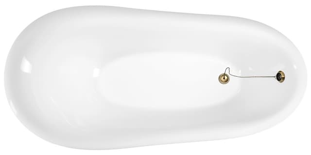 RETRO wolnostojąca wanna 168x76,2x70cm, biała, nogi brąz