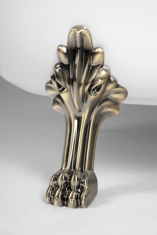 RETRO wolnostojąca wanna 168x76,2x70cm, biała, nogi brąz