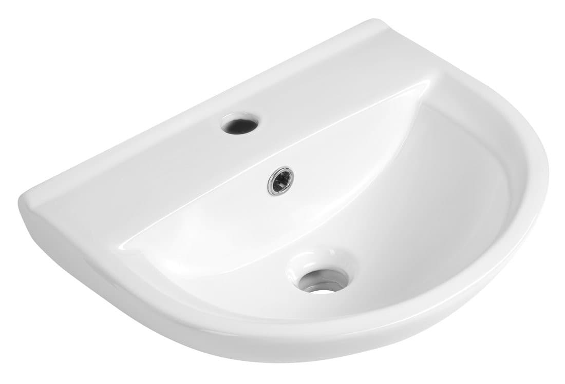 SPIRAL umywalka ceramiczna 43x35cm, biały