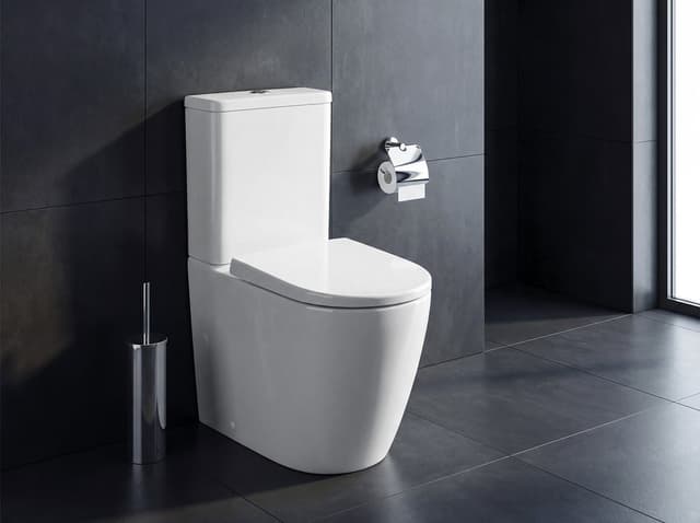 TURKU kompakt WC, Vortex Rimless, odpływ poziomy/pionowy, biały