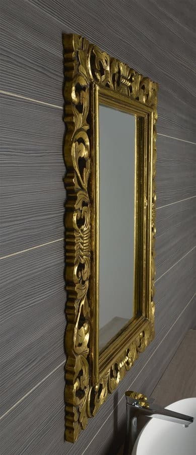 SCULE lustro w ramie 70x100 cm złoto Antique