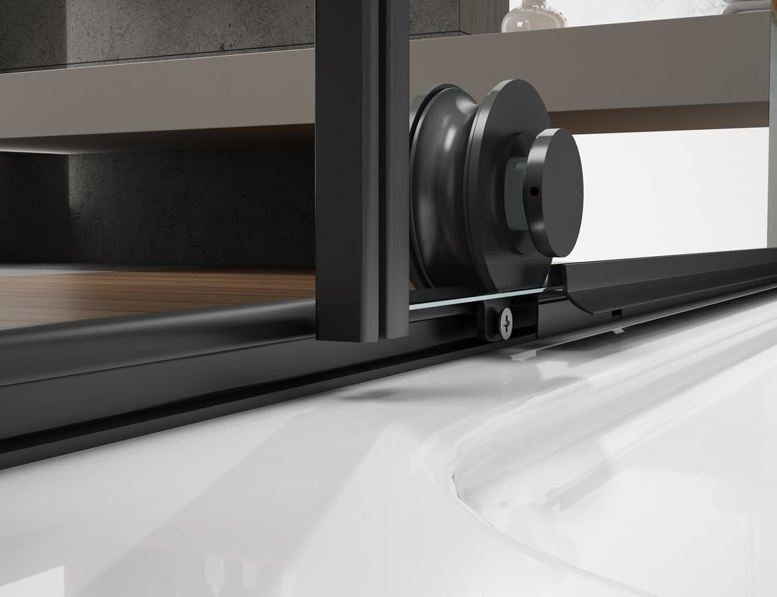 SPIRIT BLACK kabina prysznicowa 1100x800mm wariant L/P