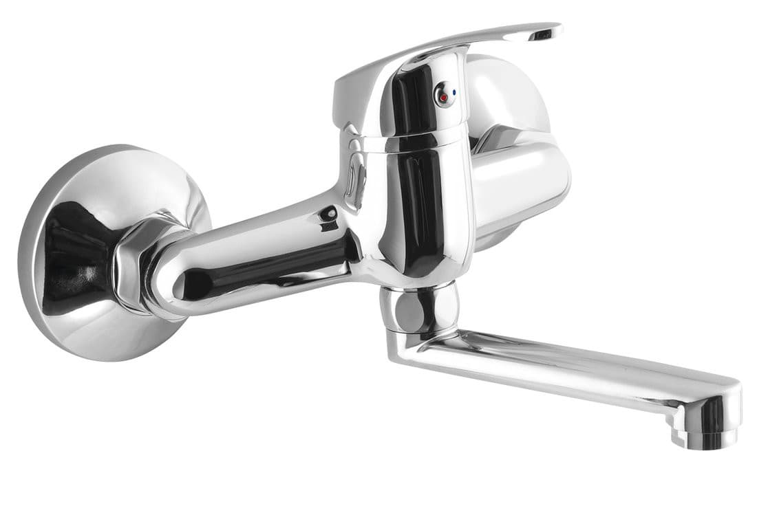 AQUALINE 35 bateria ścienna, uchwyt płaski 120mm, chrom