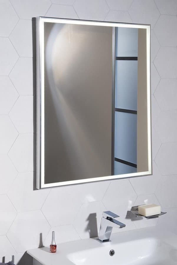 LUMINAR lustro LED w ramie chromowanej 700x500mm