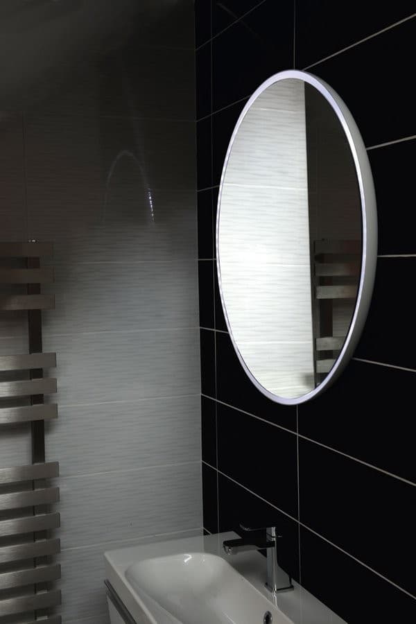 FLOAT lustro LED okrągłe 60 cm białe