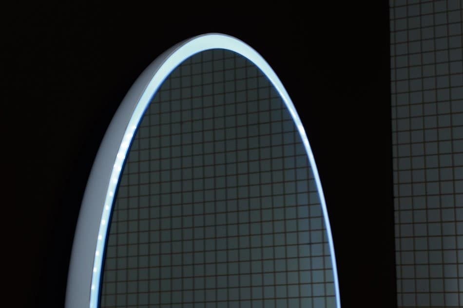 FLOAT lustro LED z oświetleniem, 74 cm, białe