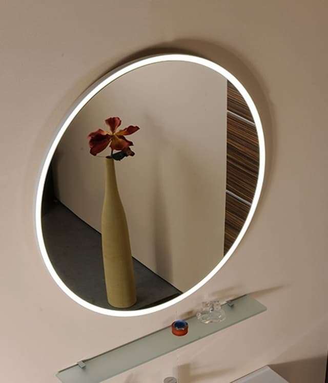 FLOAT lustro LED z oświetleniem, 74 cm, białe