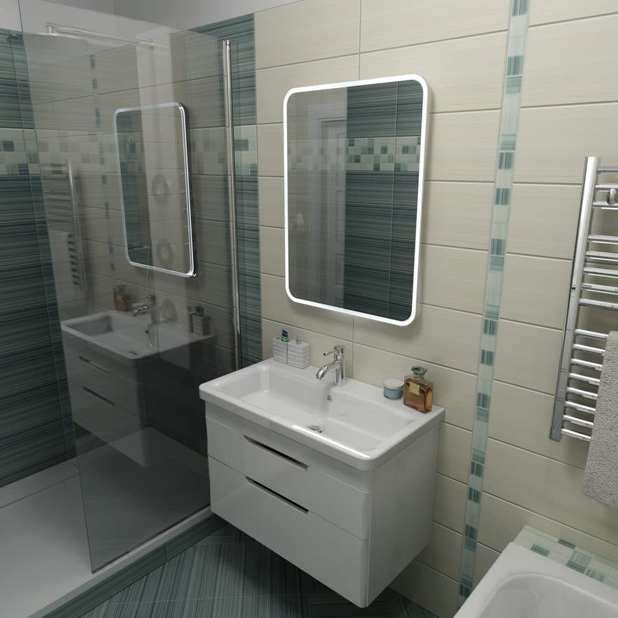 FLOAT lustro LED z oświetleniem 60x80 cm