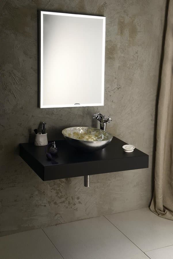 LUMINAR lustro LED w ramie 600x800mm, chrom