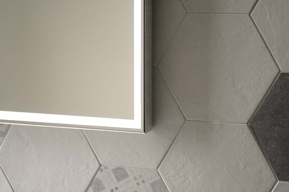 LUMINAR lustro LED z ramą 900x500mm chromowane