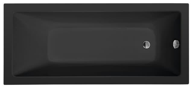 NOEMI wanna prostokątna 160x70x39cm, czarny mat
