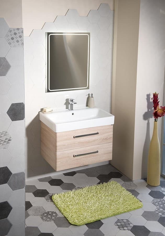 GEMINI II lustro LED 70x70 cm z podświetleniem