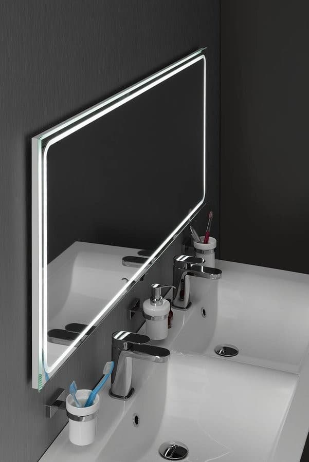GEMINI II lustro LED 110x65 cm z oświetleniem