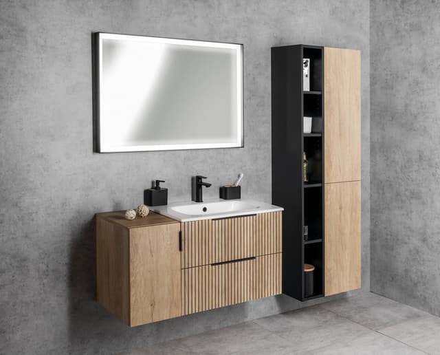CIRASA szafka pod umywalkę 58x54x39cm, dąb cuneo