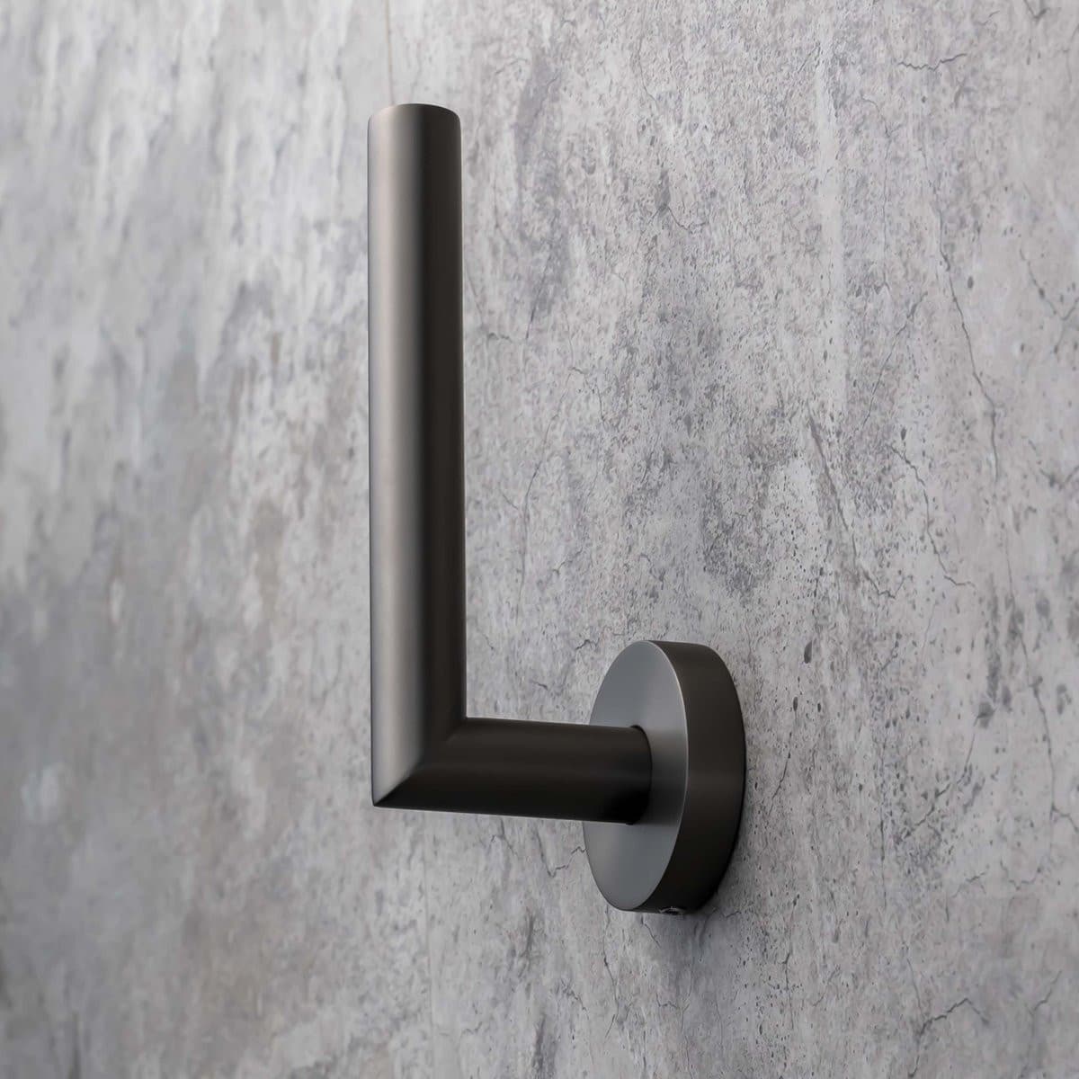 X-ROUND GUN METAL wieszak na papier toaletowy, gun metal