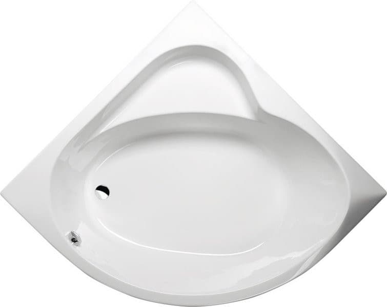 SIRIUS narożna wanna akrylowa 130x130x45cm biała