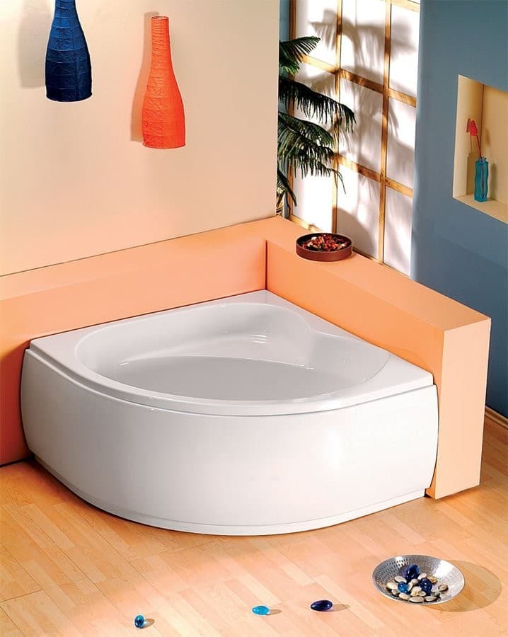 SIRIUS narożna wanna akrylowa 130x130x45cm biała