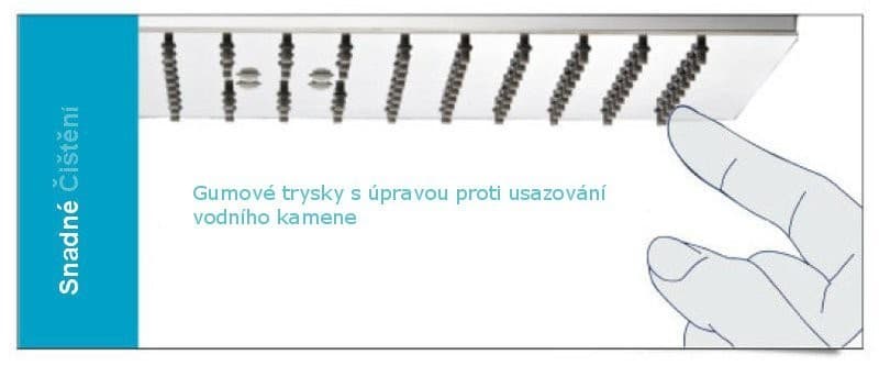 SLIM kwadratowa deszczownica 500x500mm, stal nierdzewna