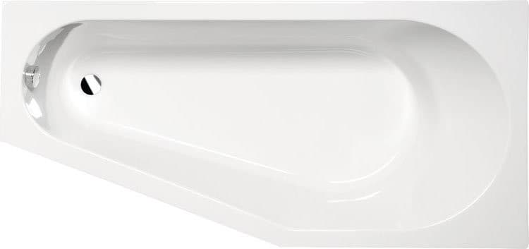 TIGRA R wanna asymetryczna 170x80, prawa biała (00611)