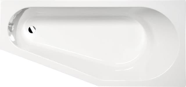 TIGRA R wanna asymetryczna 170x80, prawa biała (00611)