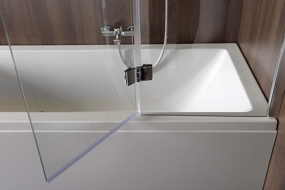 RENDE parawan wannowy 970mm, szkło czyste, Antidrop
