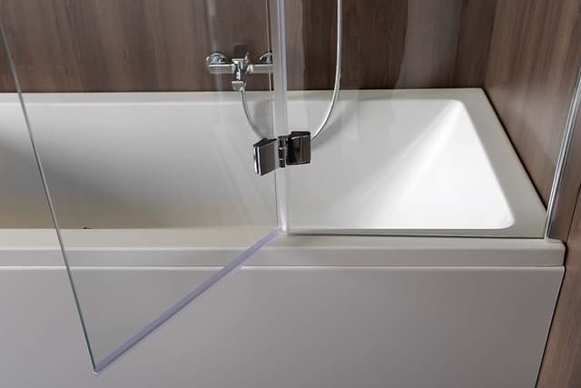 RENDE parawan wannowy 970mm, szkło czyste, Antidrop