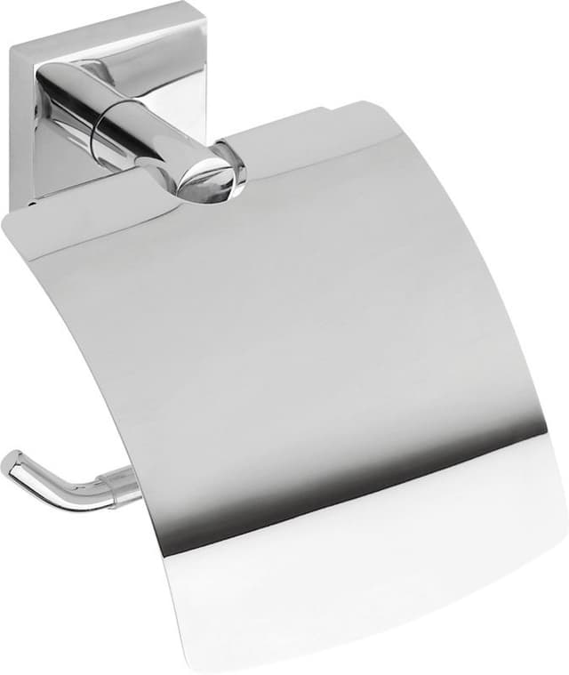 X-SQUARE wieszak na papier toaletowy z klapką, chromowany