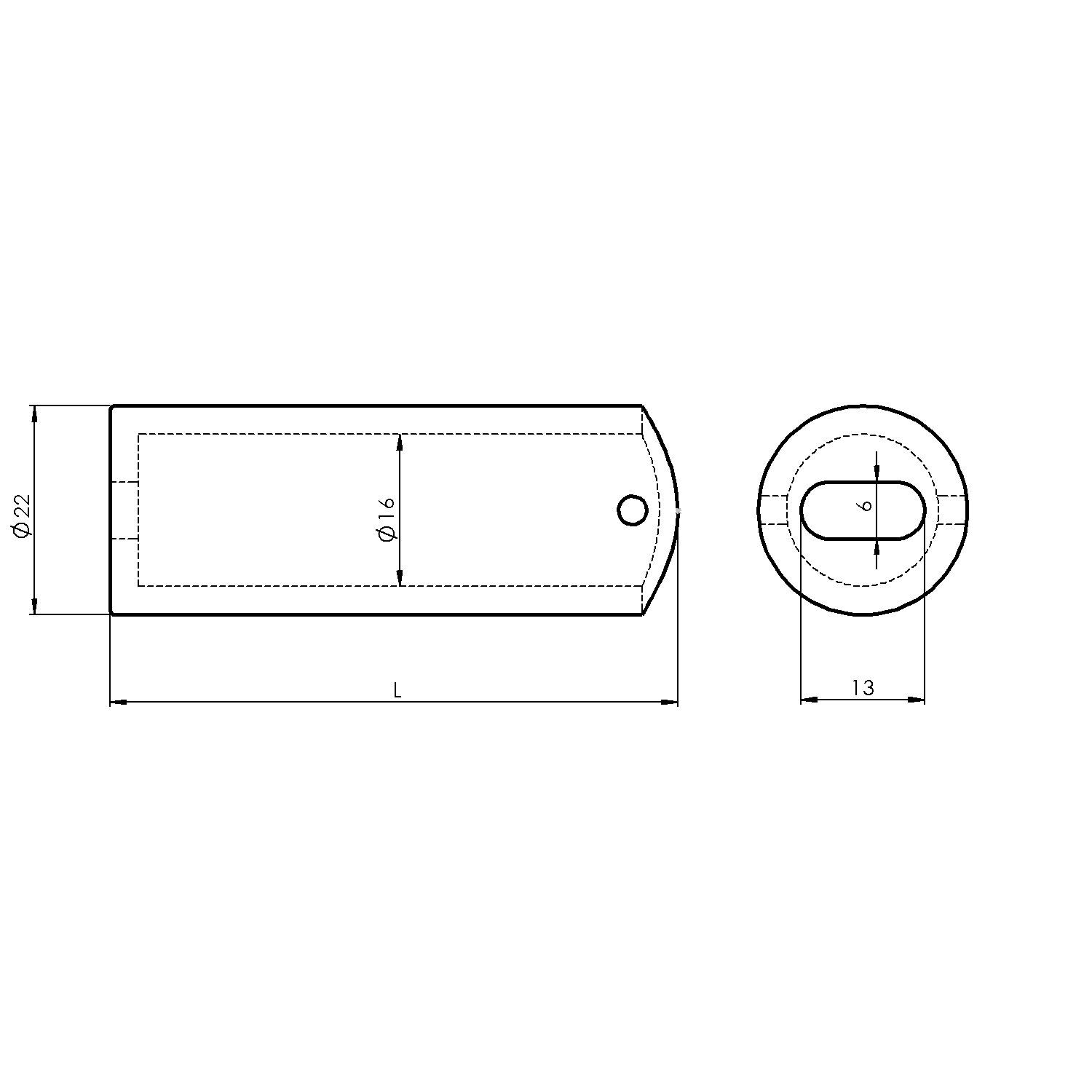 NDPIL121 Rysunek techniczny