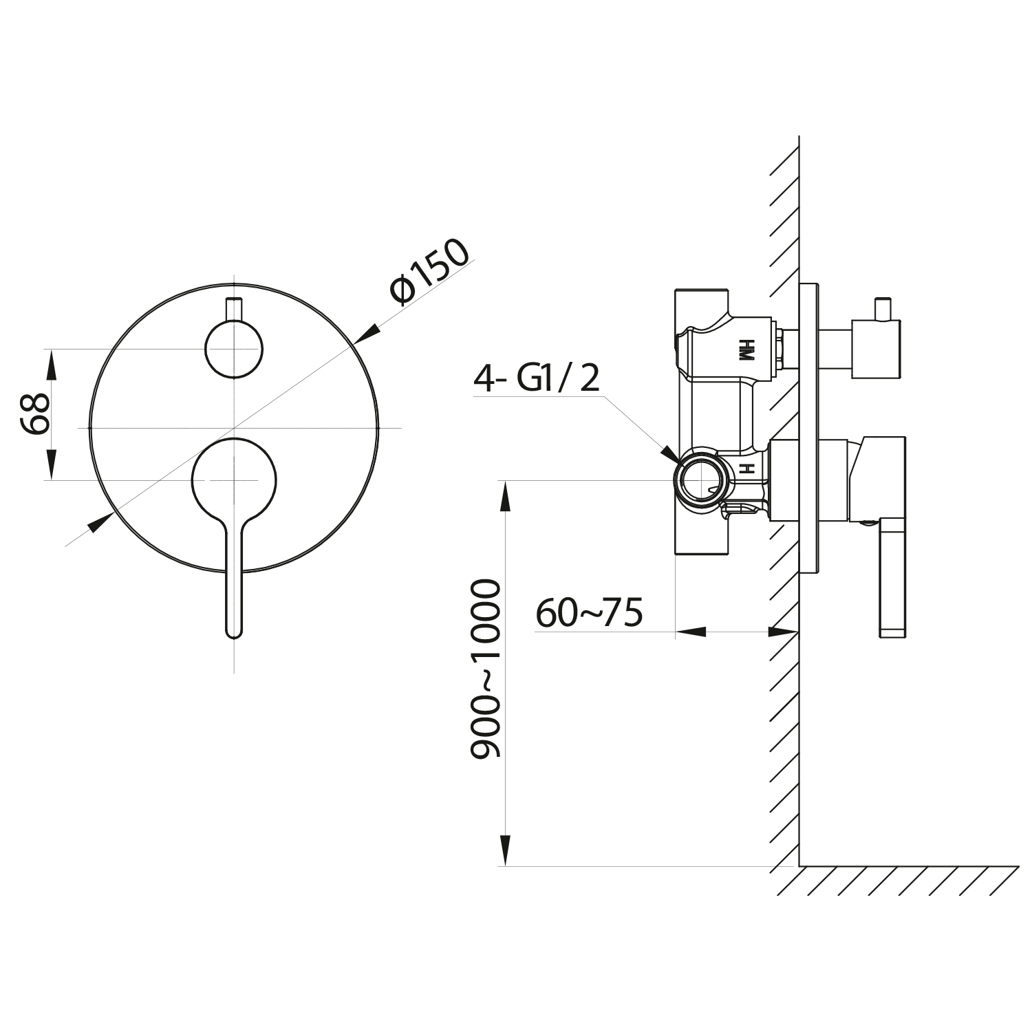 AF042B Rysunek techniczny