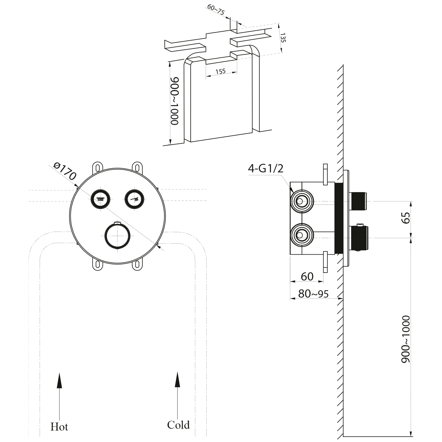 RP032B Rysunek techniczny