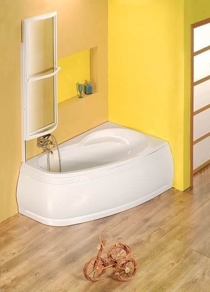 NAOS 180 L asymetryczna wanna 180x100cm, lewa, biała