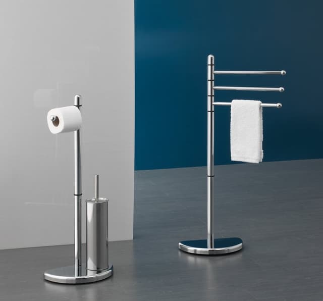 HIBISCUS Stojan z uchwytem na papier toaletowy i szczotkę WC, chrom