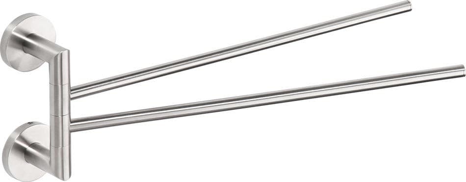 X-STEEL obrotowy wieszak na ręczniki podwójny, stal nierdzewna