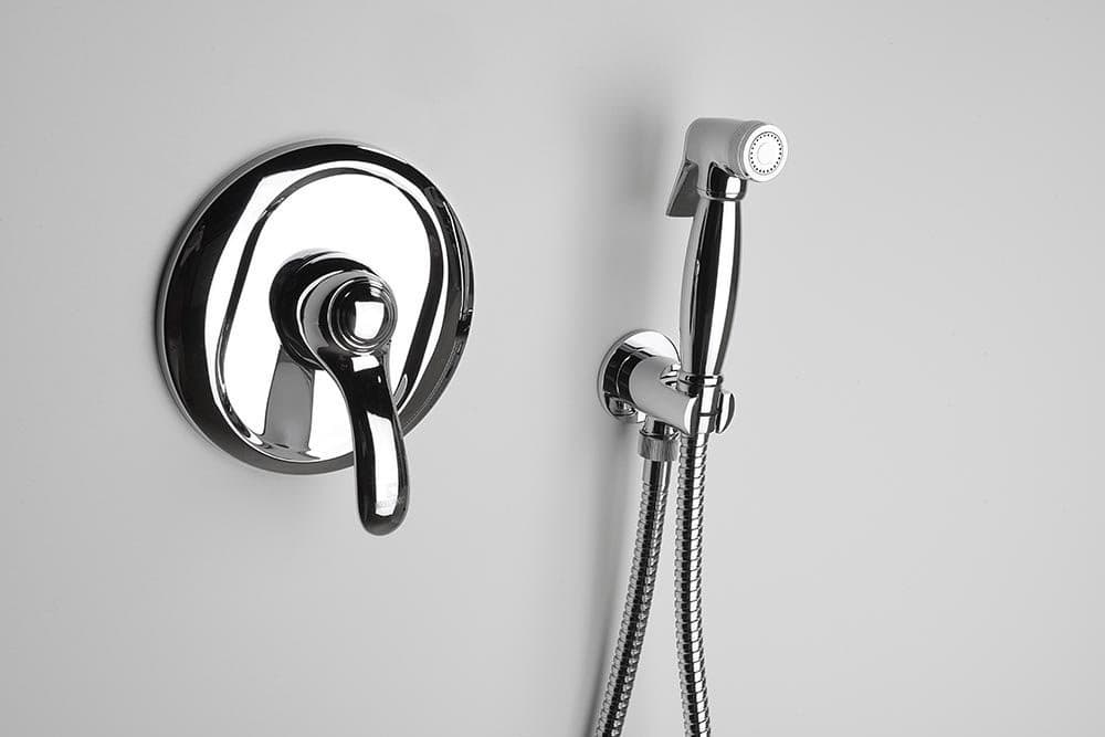 Prysznic bidetowy retro z wężem i uchwytem, chrom