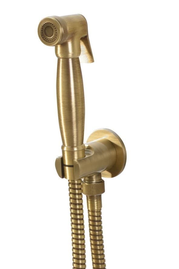 Prysznic bidetowy retro z uchwytem i wężem