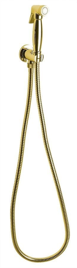 Retro prysznic bidetowy z wężem i uchwytem złoty