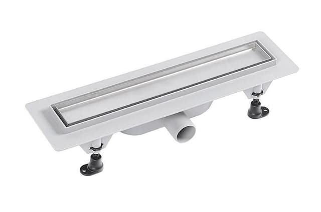 TILE odpływ liniowy plastikowy z rusztem ze stali nierdzewnej