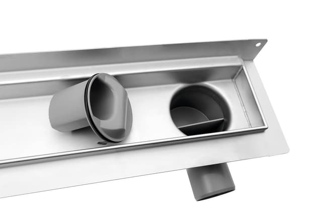 KROKUS odpływ liniowy przyścienny, nierdzewny 960x122 mm