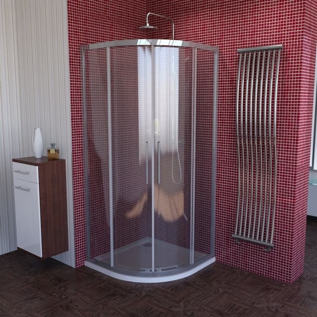 LUCIS LINE półokrągła kabina prysznicowa 900x900mm z Antidropem
