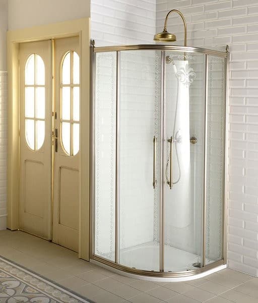 ANTIQUE półokrągła kabina prysznicowa 900x900mm z drzwiami przesuwnymi