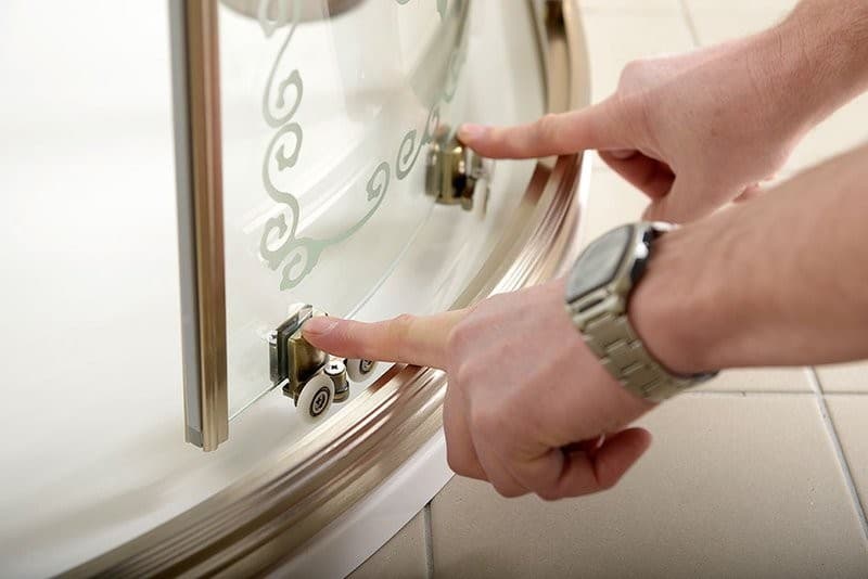 ANTIQUE półokrągła kabina prysznicowa 900x900mm z drzwiami przesuwnymi