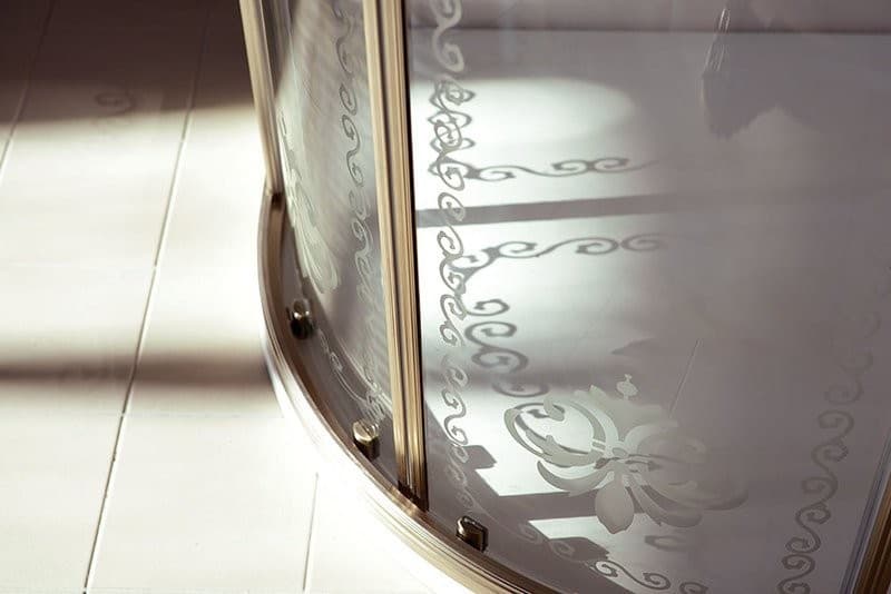 ANTIQUE półokrągła kabina prysznicowa 900x900mm z drzwiami przesuwnymi