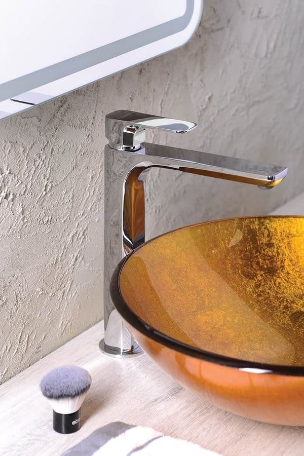 SPY Bateria umywalkowa wysoka z przedłużoną wylewką (chrom)