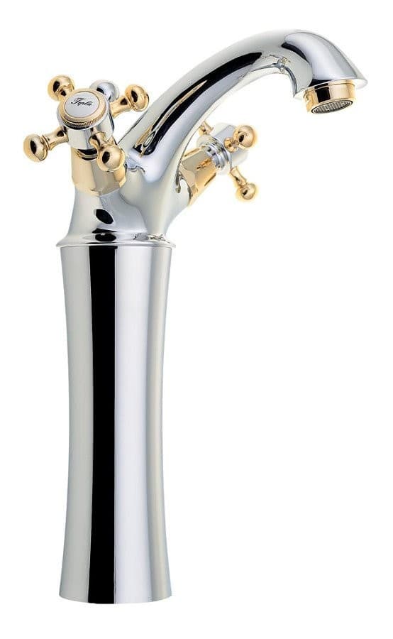 ANTEA bateria umywalkowa wysoka chrom/złoto 245mm