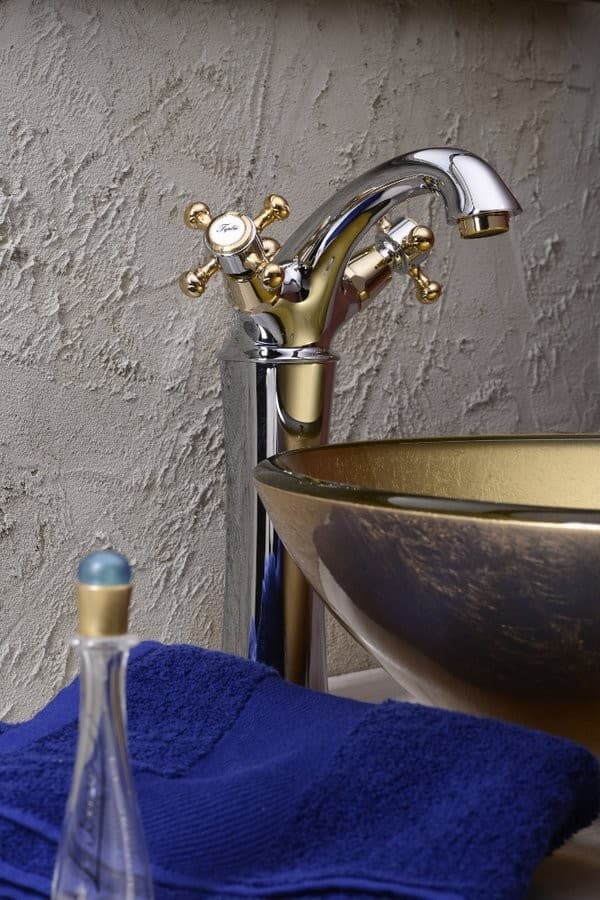 ANTEA bateria umywalkowa wysoka chrom/złoto 245mm