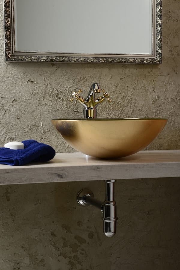 ANTEA bateria umywalkowa wysoka chrom/złoto 245mm