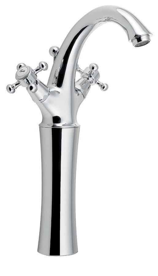 ANTEA wysoka bateria umywalkowa z odpływem 300mm, chrom