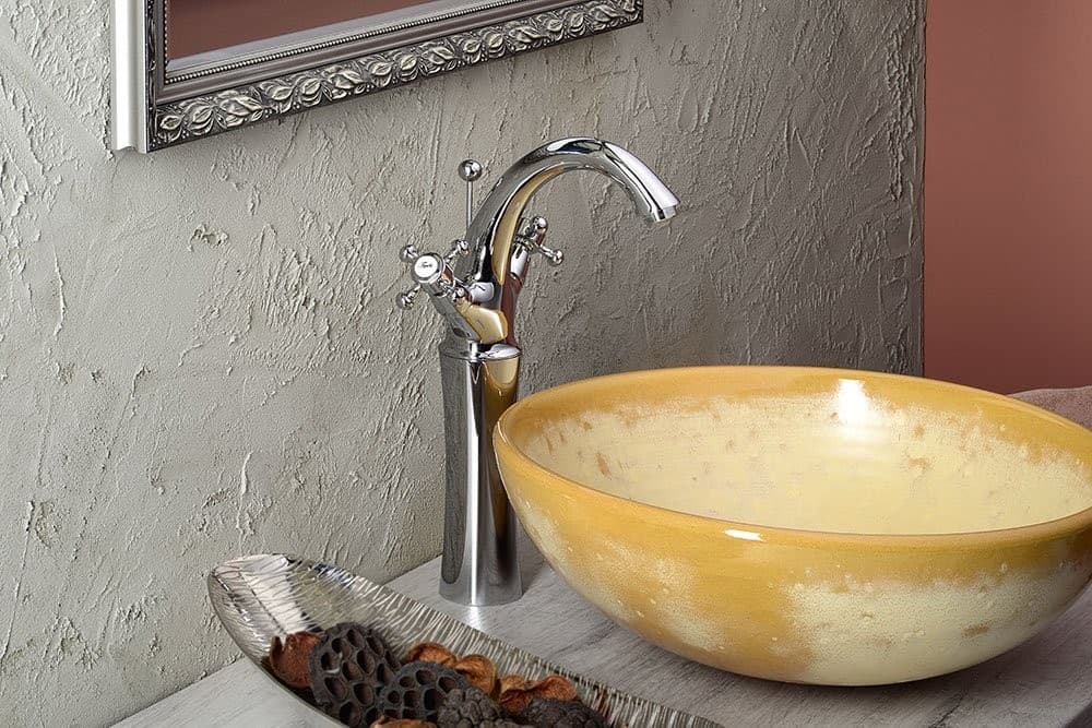 ANTEA wysoka bateria umywalkowa z odpływem 300mm, chrom